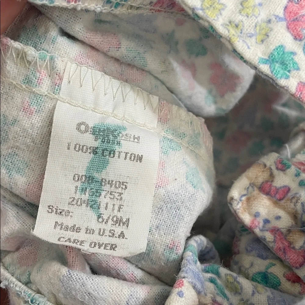Vintage Oshkosh 6-9 months bunny/floral
